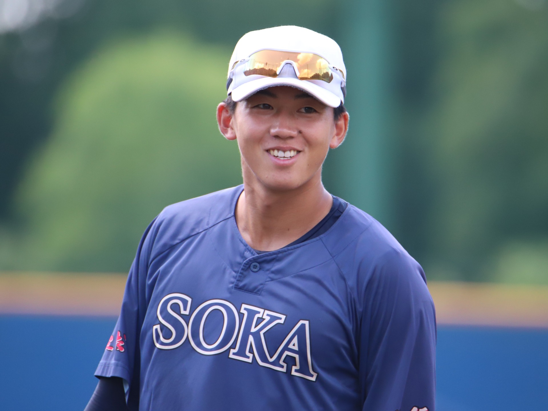 △笑顔を見せる立石