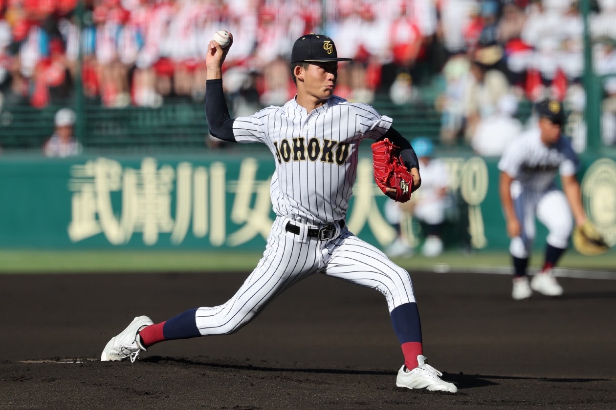 県勢10連敗喫すも、148キロをマークした鳥取城北の右サイド・田中に