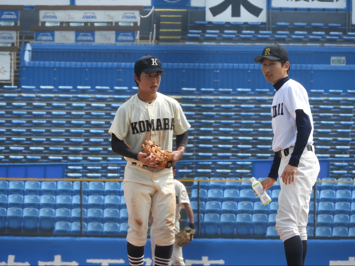 東海大高輪台 野球 ユニフォーム 高校野球】濃い青の縦じまユニホームに新調した東海大高輪台